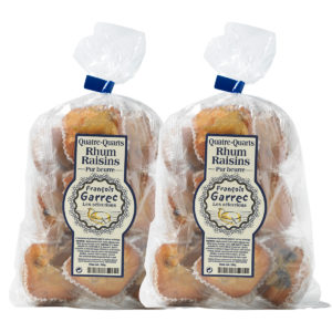 Lot de 2 sachets de mini Quatre-Quarts Rhum & raisins