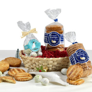 Panier en osier "Amitiés de Bretagne" spécial Noël